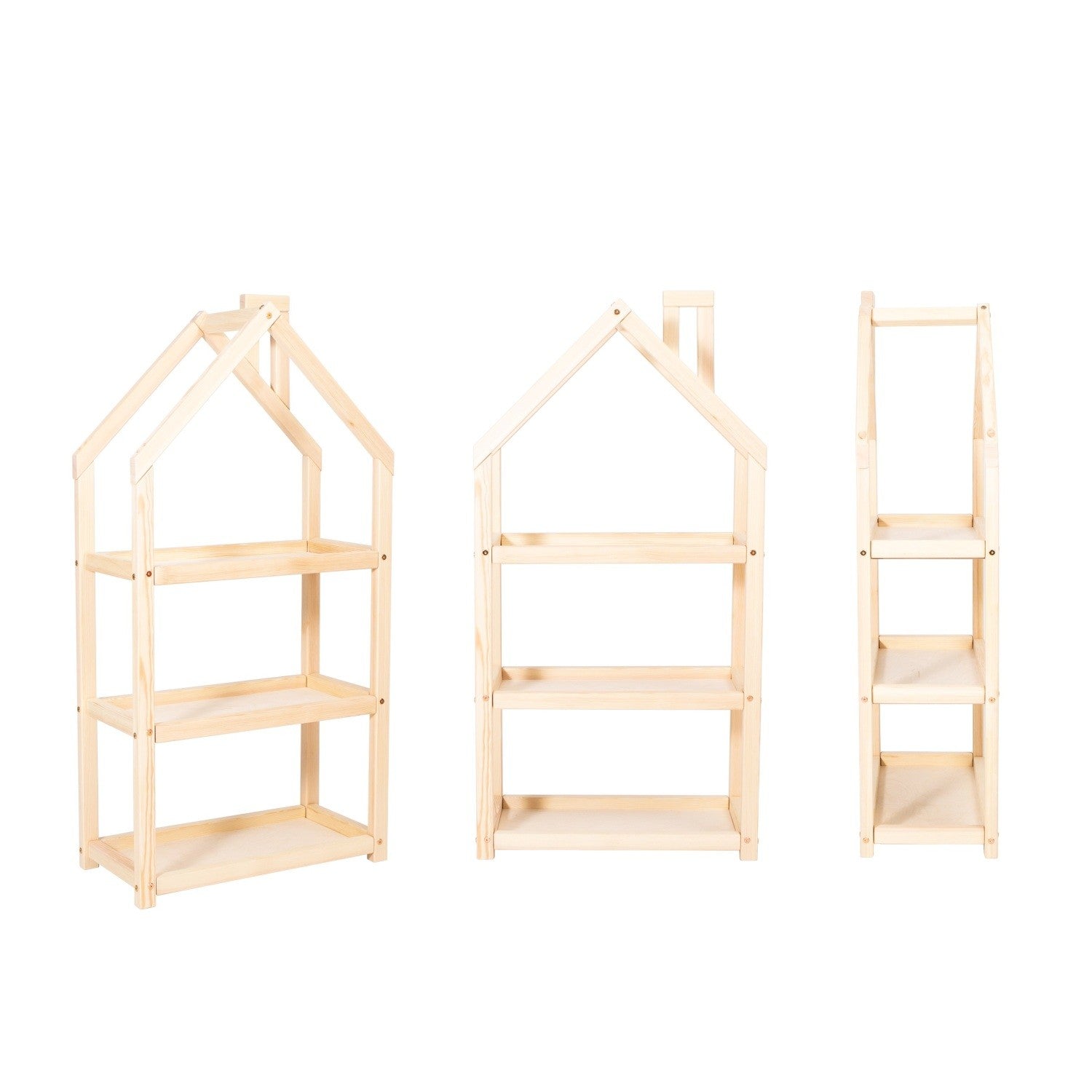 Huisvormige Boekenkast Montessori Kinderkamer Vrijstaand by Montessori House Bed