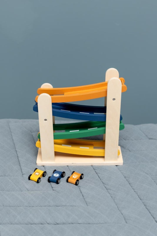 Houten Racebaan Met Dierenvriendjes En Speelautos Kinderen by Trixie Baby