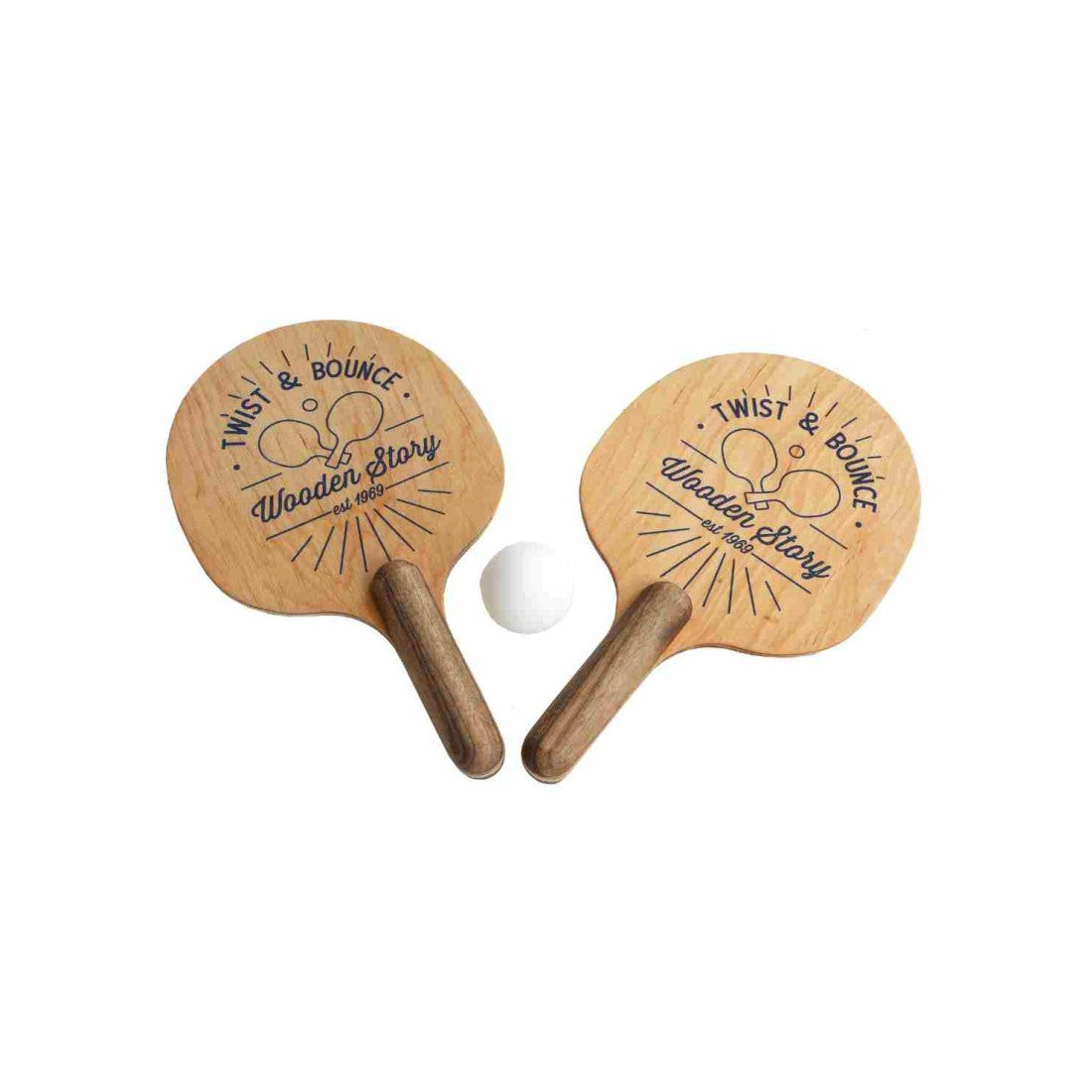 Houten Pingpongbatjes Volledige Pakket Met Draagtas by Wooden Story