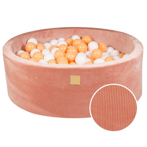 Ballenbak Met Witte Oranje Ballen AbrikozenFluweel by MeowBaby
