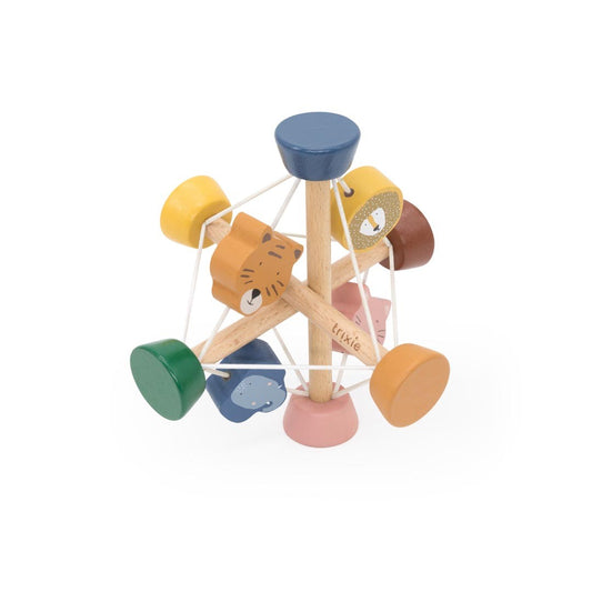 Houten Activiteitsbal Kindveilig Educatief Kleurrijk by Trixie Baby