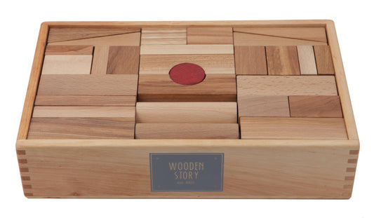 Houten Blokkenset | Naturel (63-delig) by Wooden Story