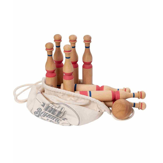 Houten Bowling Set | Rood by Wooden Story