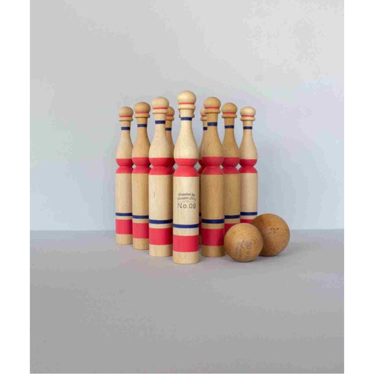 Houten Bowling Set | Rood by Wooden Story