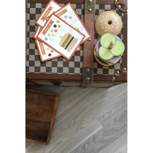 Houten Burgerspeelset Puzzel Restaurant Voor Kinderen by Woopie Let's Go Green