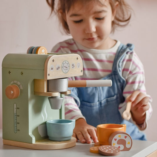 Houten Koffiezetapparaat Speelset Educatief Voor Kinderen by Woopie Let's Go Green