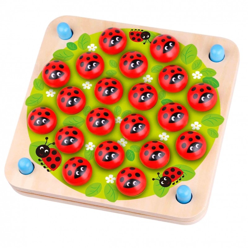 Houten Educatieve Memorie Puzzel Lieveheersbeestjes by Woopie Let's Go Green