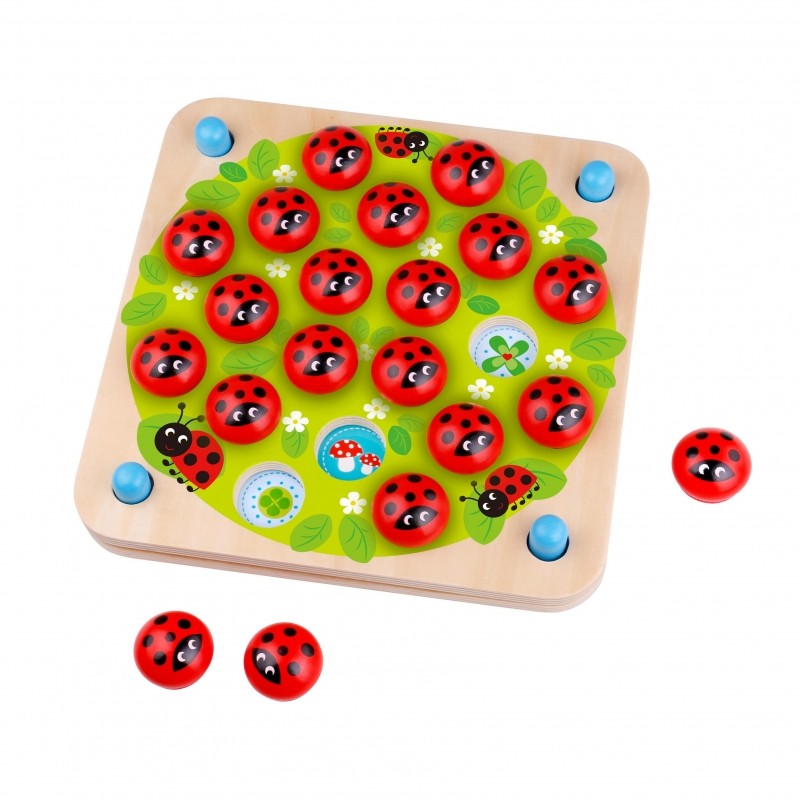 Houten Educatieve Memorie Puzzel Lieveheersbeestjes by Woopie Let's Go Green