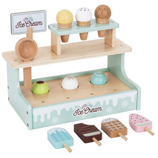 Houten Ijscokraam Speelset Met Kindervitrine Kinderen by Woopie Let's Go Green