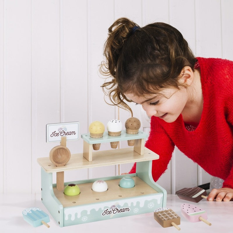 Houten Ijscokraam Speelset Met Kindervitrine Kinderen by Woopie Let's Go Green