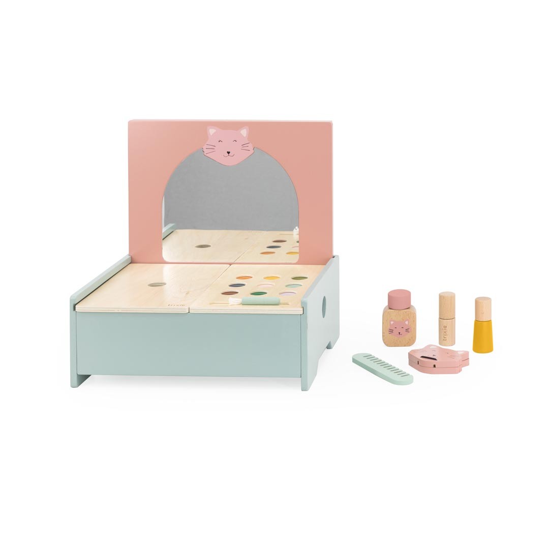 Houten Make-up Tafel Kindervriendelijk Met Spiegel by Trixie Baby