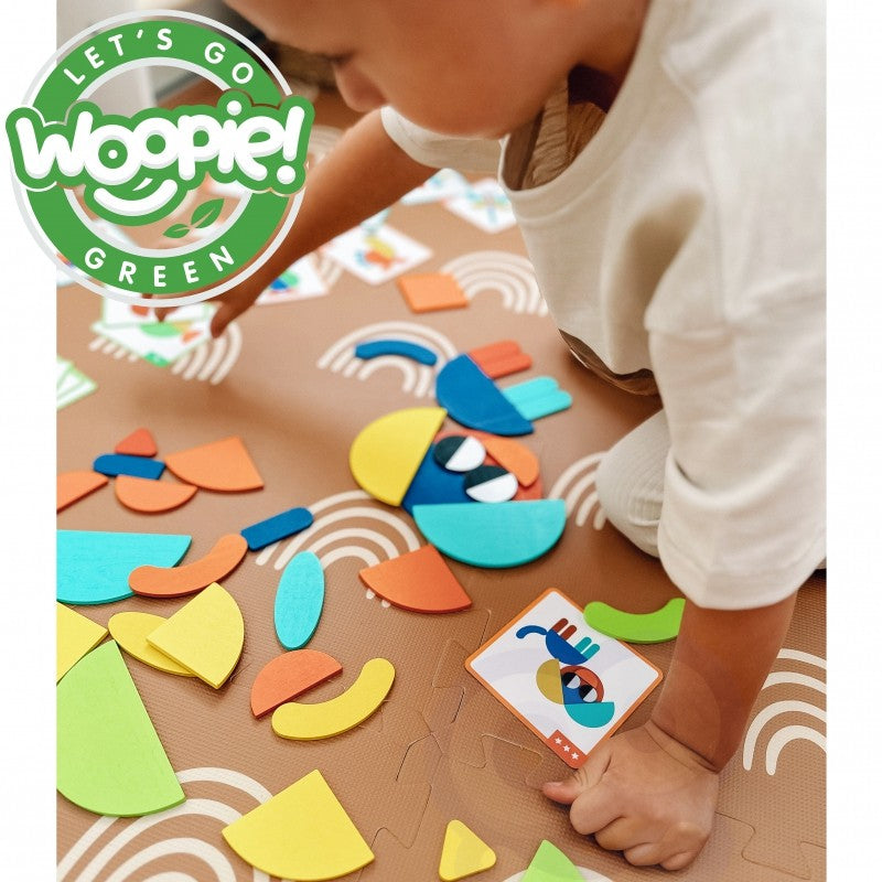 Montessori Houten Puzzel Vormpuzzels Educatieve Speelset by Woopie Let's Go Green