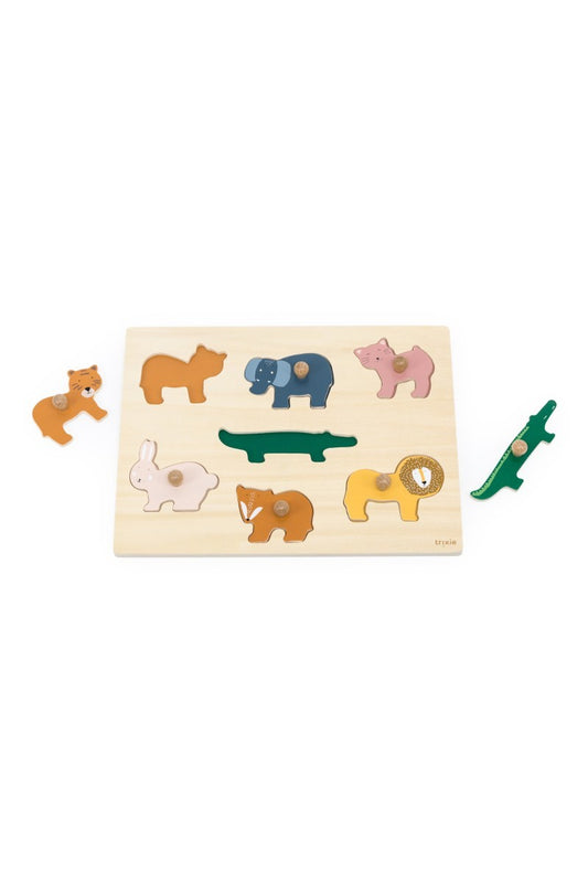 Houten Puzzel Educatief Ontwikkelt Handoogcoördinatie by Trixie Baby