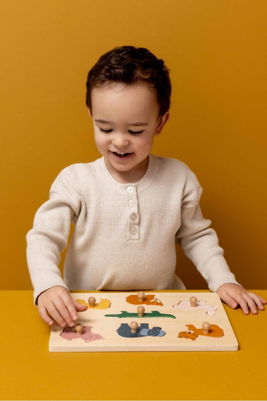 Houten Puzzel Educatief Ontwikkelt Handoogcoördinatie by Trixie Baby