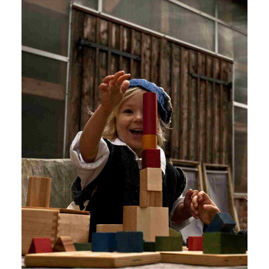 Houten Blokkenset | Warme Kleuren (54-delig) by Wooden Story