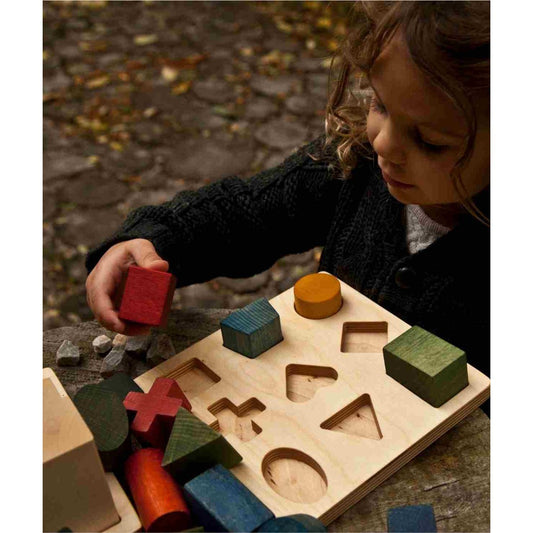 Houten Vormenpuzzel Kleuren Ontwikkelt Handvaardigheid by Wooden Story