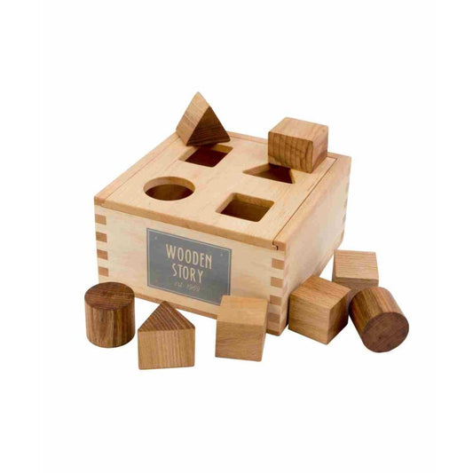 Houten Vormen Sorteerdoos Educatief Speelgoed Natuur by Wooden Story