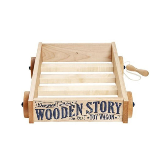 Houten Wagentje Ruime Laadruimte Muisdetails Verborgen by Wooden Story