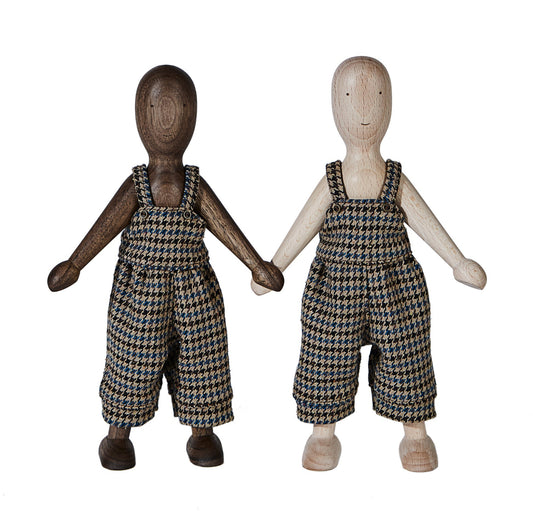 Houten Pop Walnoot Met Broek Kinderverhaalvriendelijk by Wooden Story