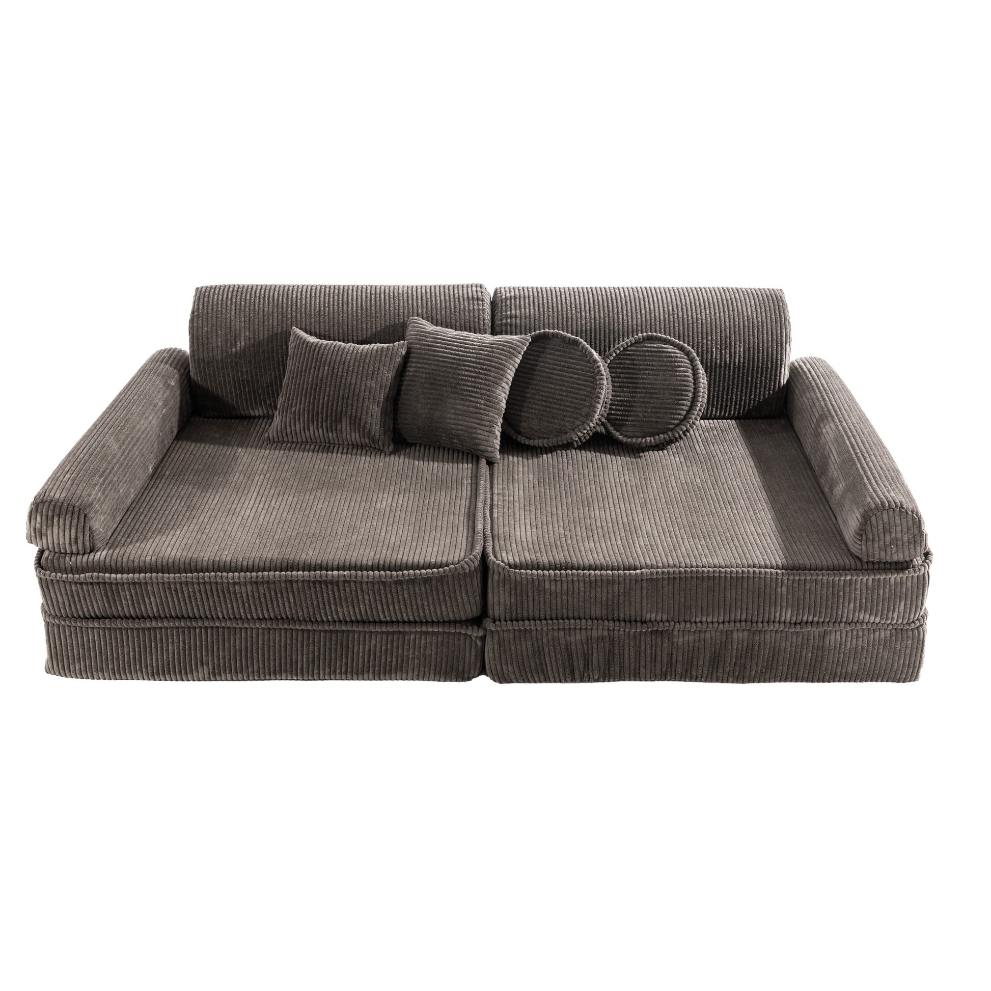 Modulaire Kinderbank Kinderen Korduroy Bruin Topkwaliteit by MeowBaby