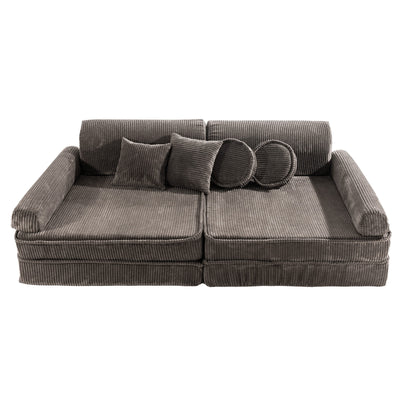 Modulaire Kinderbank Kinderen Korduroy Bruin Topkwaliteit by MeowBaby