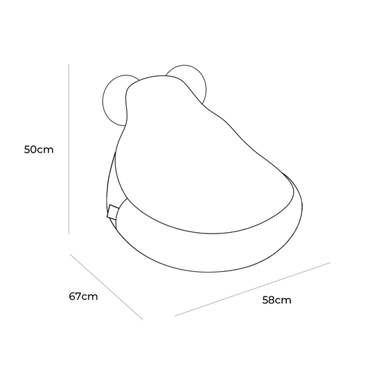 Kinderpoef Slimcord Fluweelzacht Roze Kinderkamer Comfort by MeowBaby
