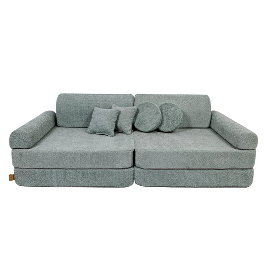 Modulair Kinderbank Premium Bouclé Muntkleur Bekleding by MeowBaby