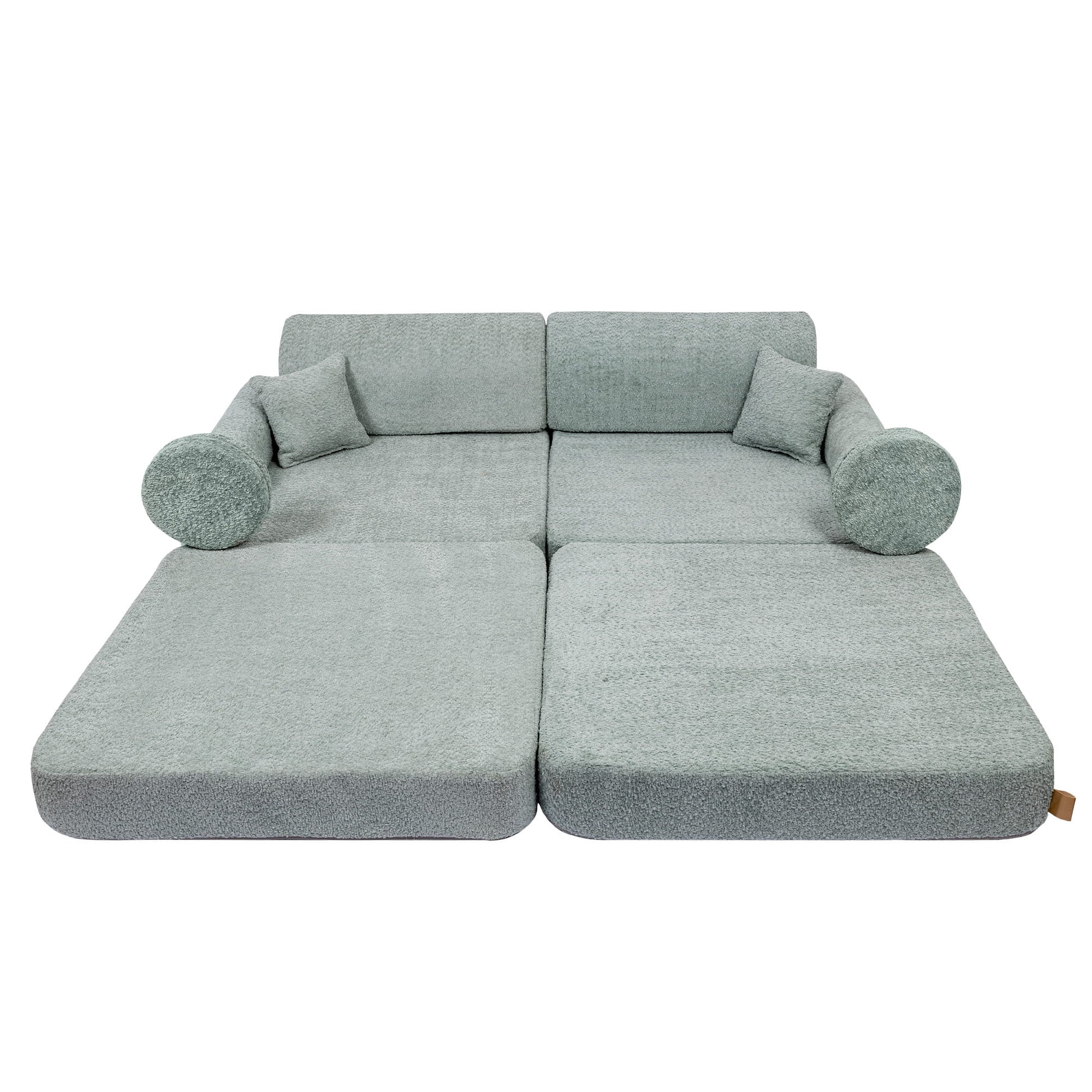 Modulair Kinderbank Premium Bouclé Muntkleur Bekleding by MeowBaby