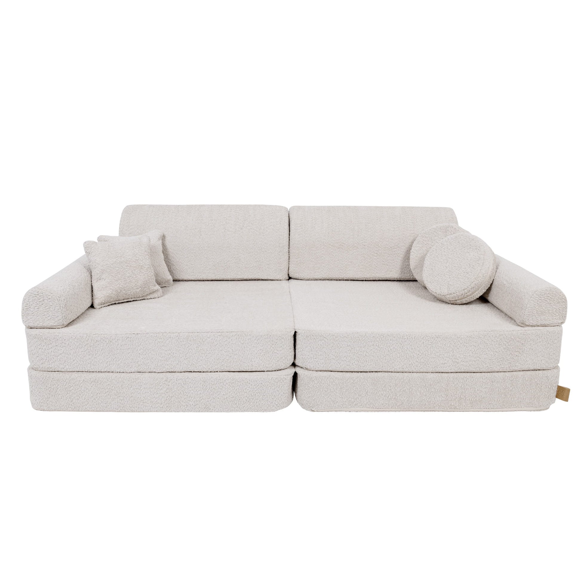 Modulaire Kinderbank Bouclé Champagnekleur Zithoek Luxe by MeowBaby