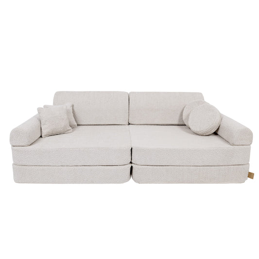 Modulaire Kinderbank Bouclé Champagnekleur Zithoek Luxe by MeowBaby