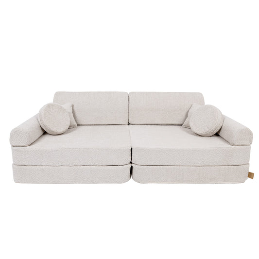 Modulaire Kinderbank Bouclé Champagnekleur Zithoek Luxe by MeowBaby