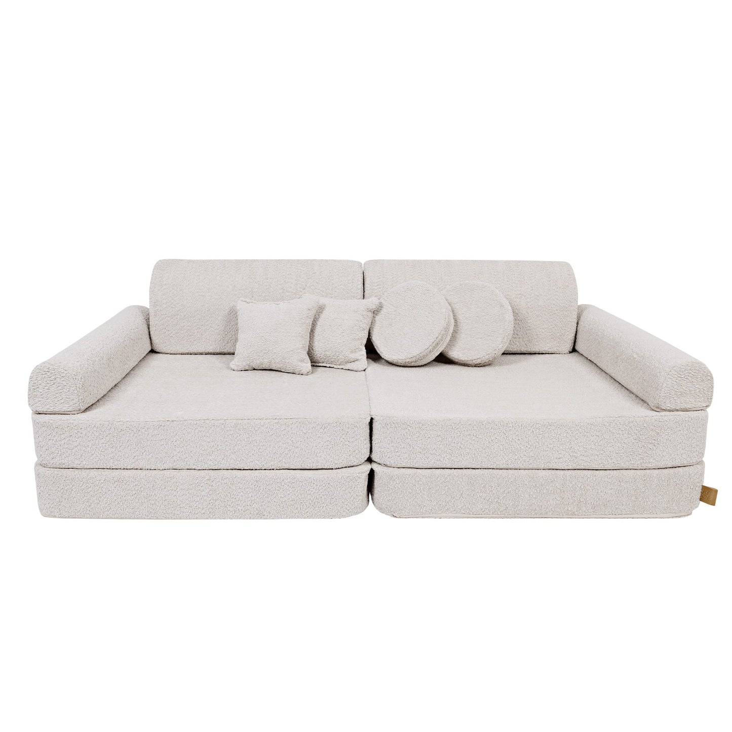 Modulaire Kinderbank Bouclé Champagnekleur Zithoek Luxe by MeowBaby
