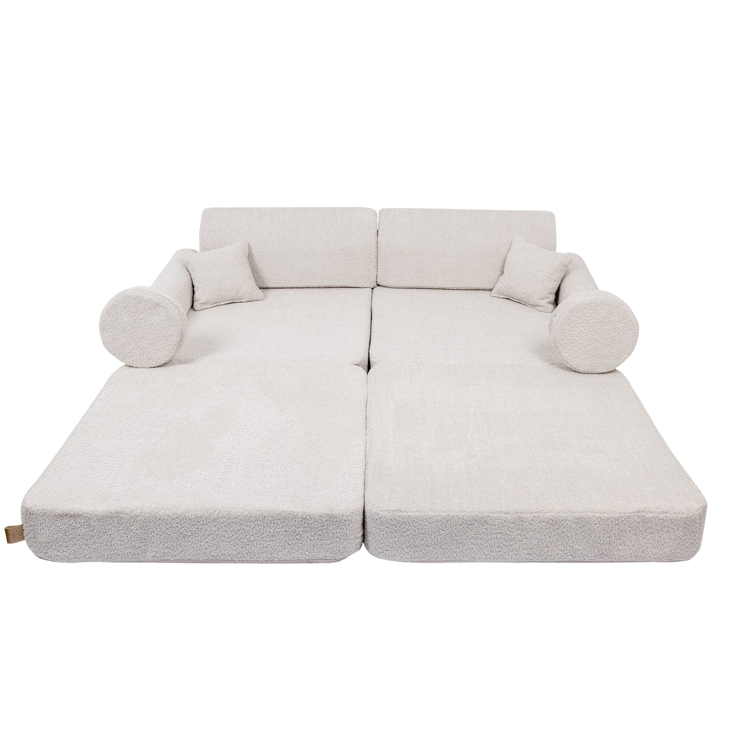 Modulaire Kinderbank Bouclé Champagnekleur Zithoek Luxe by MeowBaby