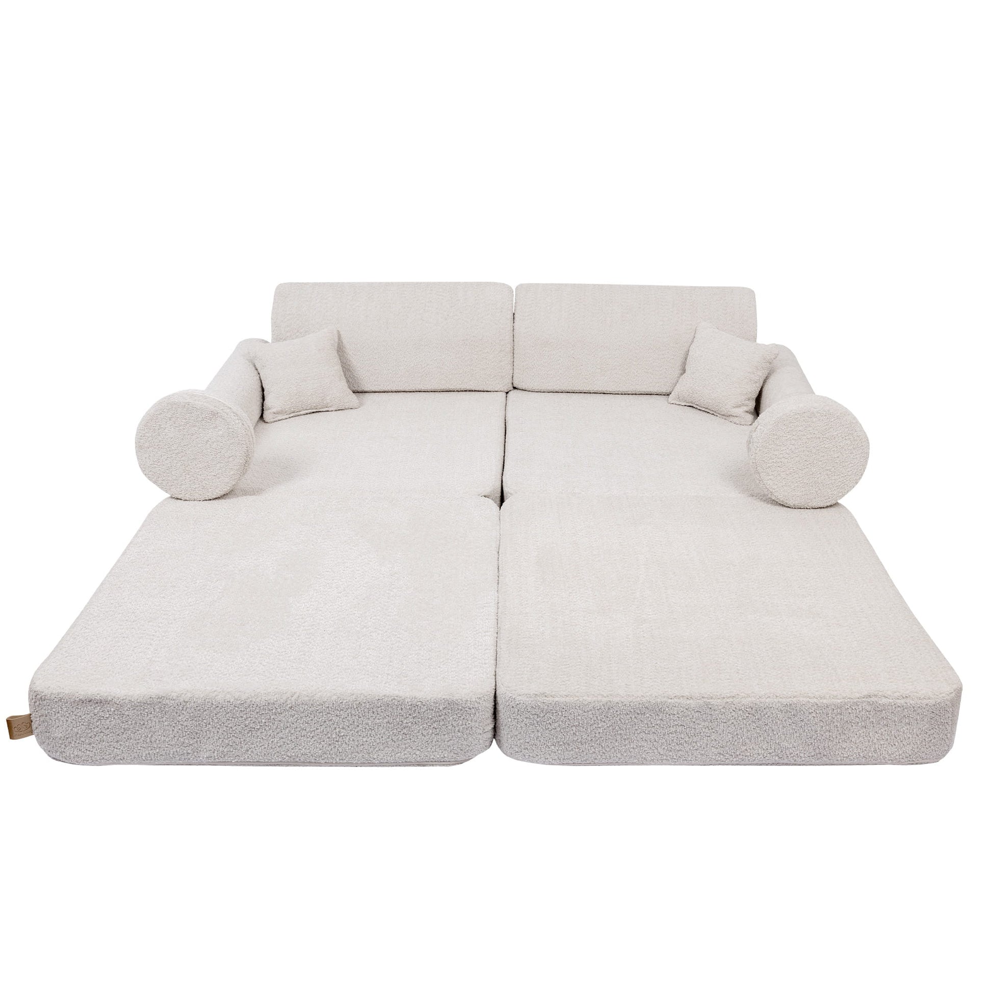 Modulaire Kinderbank Bouclé Champagnekleur Zithoek Luxe by MeowBaby