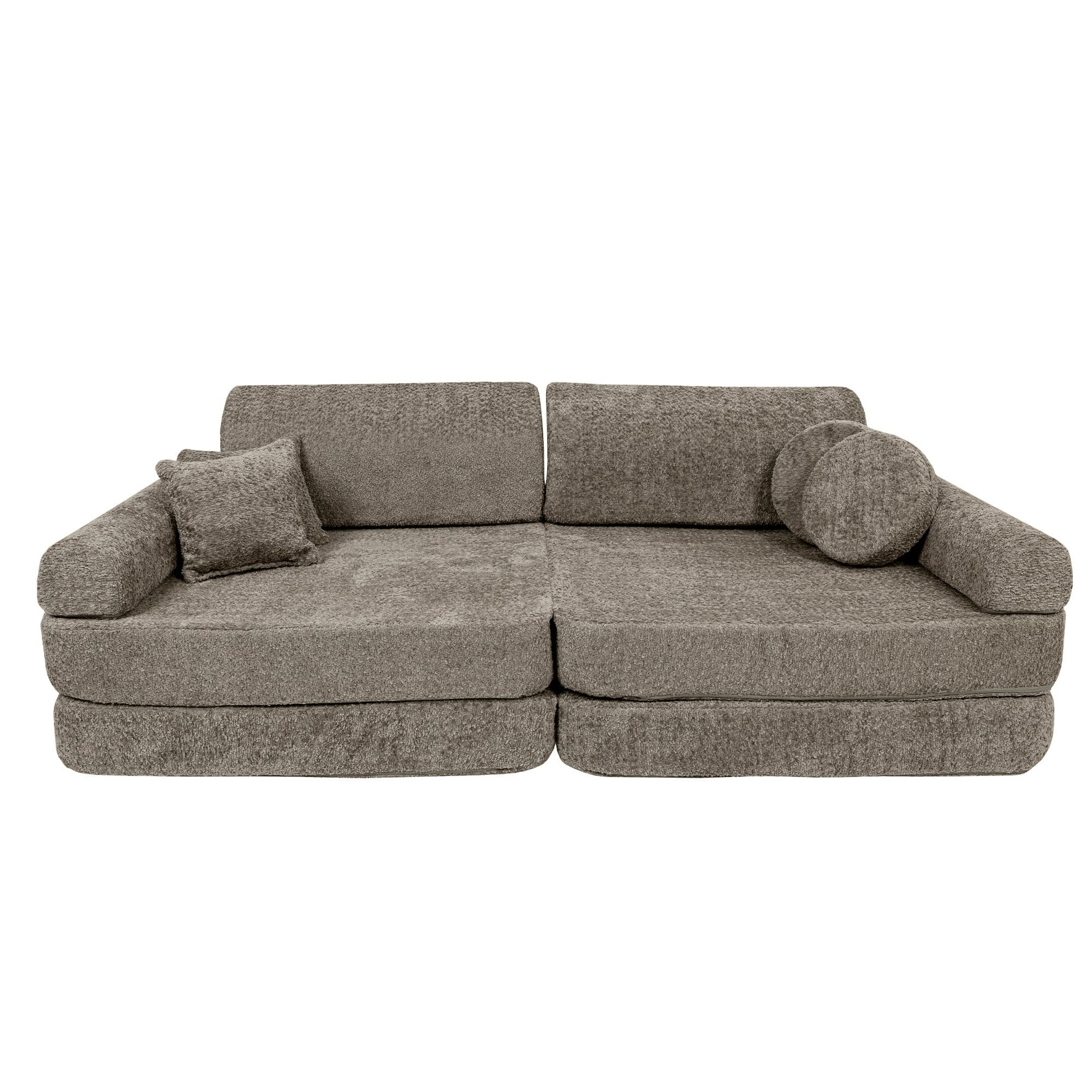Modulaire Kinderbank Bouclé Beige Taupe Luxe Gemak by MeowBaby