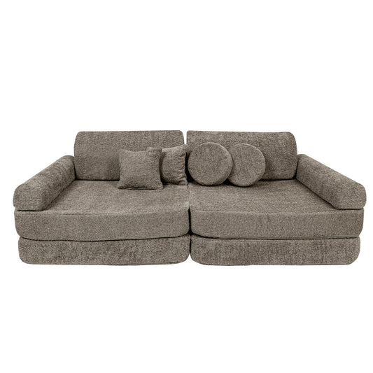 Modulaire Kinderbank Bouclé Beige Taupe Luxe Gemak by MeowBaby