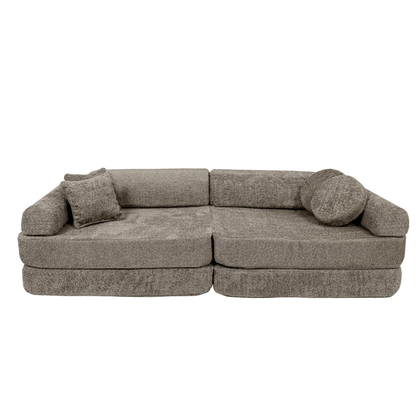 Modulaire Kinderbank Bouclé Beige Taupe Luxe Gemak by MeowBaby