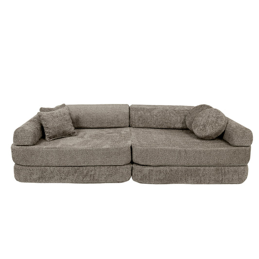 Modulaire Kinderbank Bouclé Beige Taupe Luxe Gemak by MeowBaby