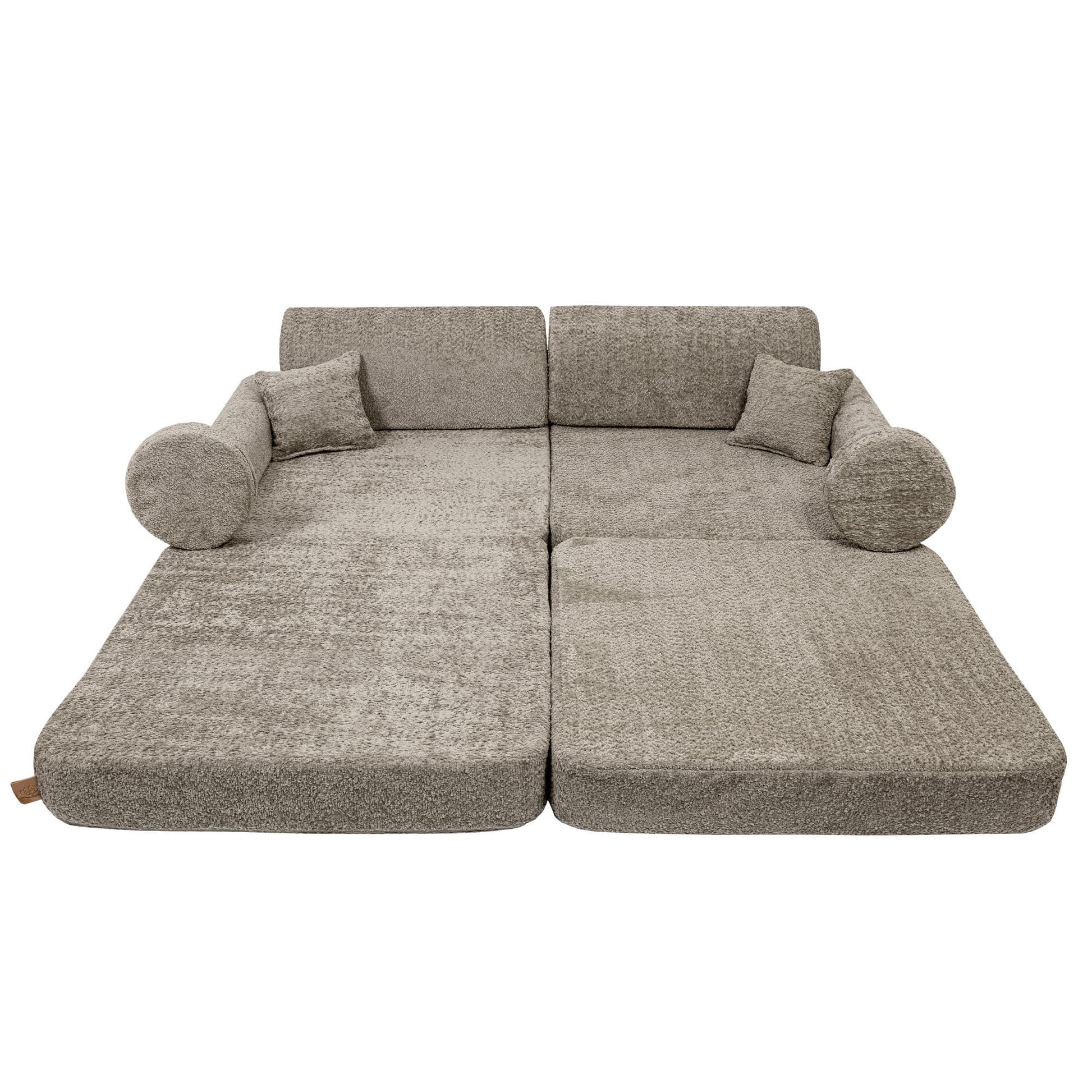 Modulaire Kinderbank Bouclé Beige Taupe Luxe Gemak by MeowBaby