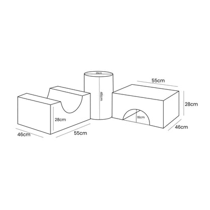 Vormenset Drie Elementen Grijskleurig Speelgoedsets by MeowBaby
