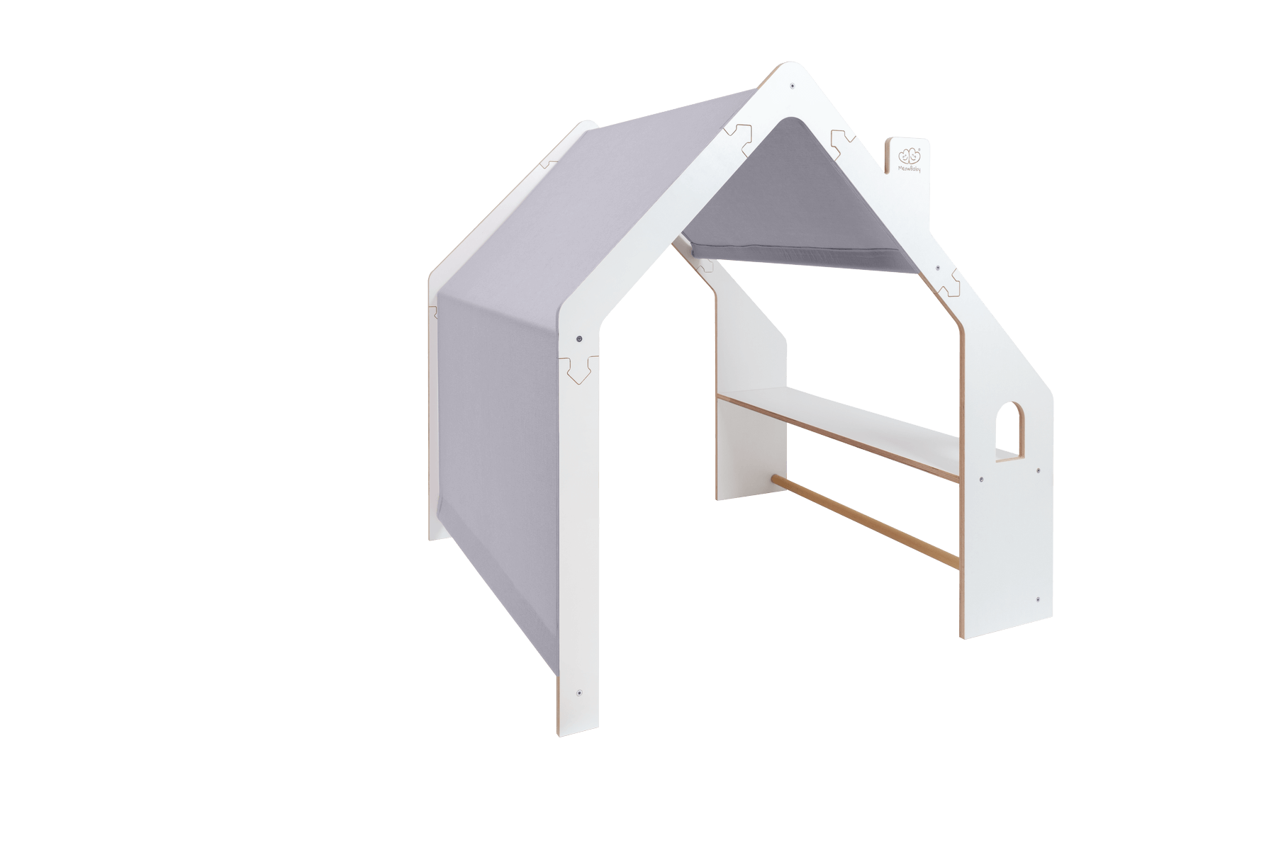 HoutenSpeel Speelhuis WitMet BlauweDak Decoratie Kinderen by MeowBaby