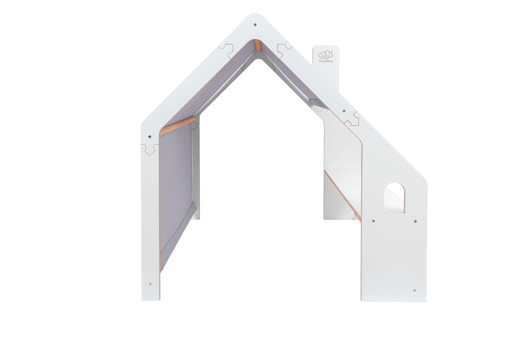 HoutenSpeel Speelhuis WitMet BlauweDak Decoratie Kinderen by MeowBaby