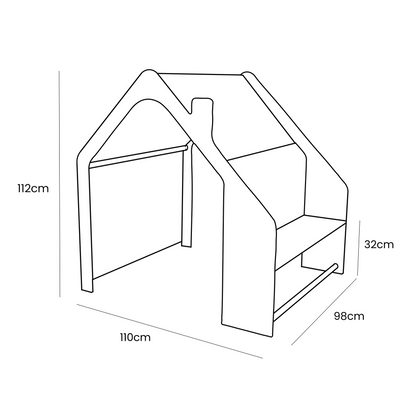 HoutenSpeel Speelhuis WitMet BlauweDak Decoratie Kinderen by MeowBaby