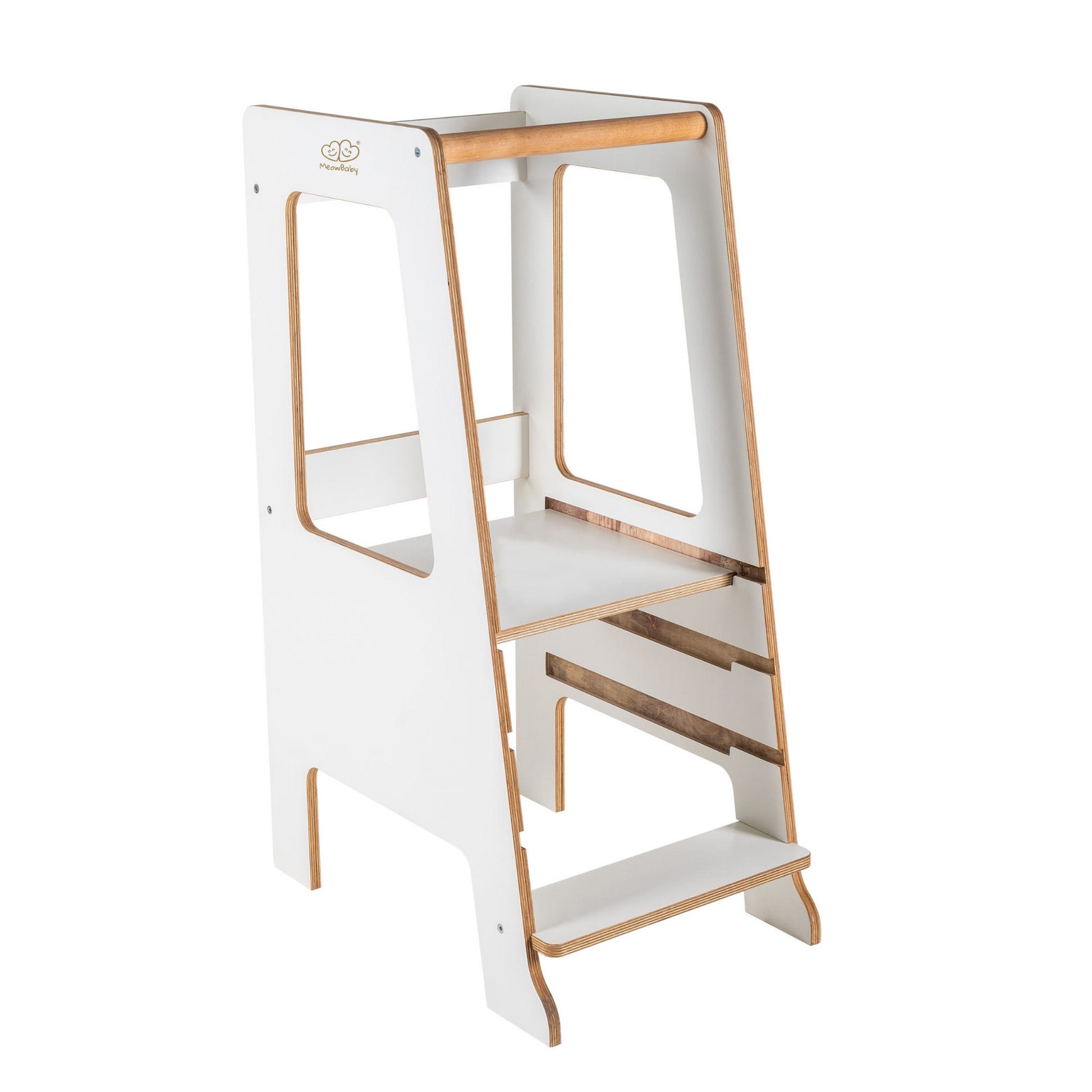 Keukenhulp Multiplex Scandinavisch Wit Verstelbaar Kinderen by MeowBaby