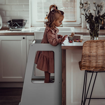 Multiplex Keukenhulp Scandinavisch Grijs DrietrapsVerstelling by MeowBaby