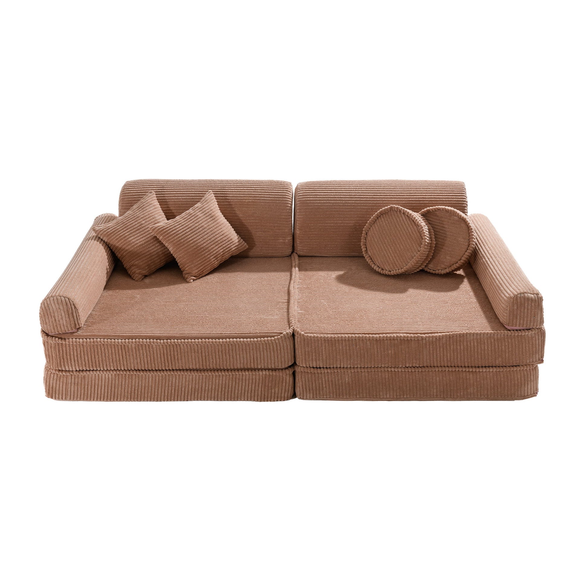 Modulaire Kinderbank Korduroy Poederroze Premium Zachte by MeowBaby
