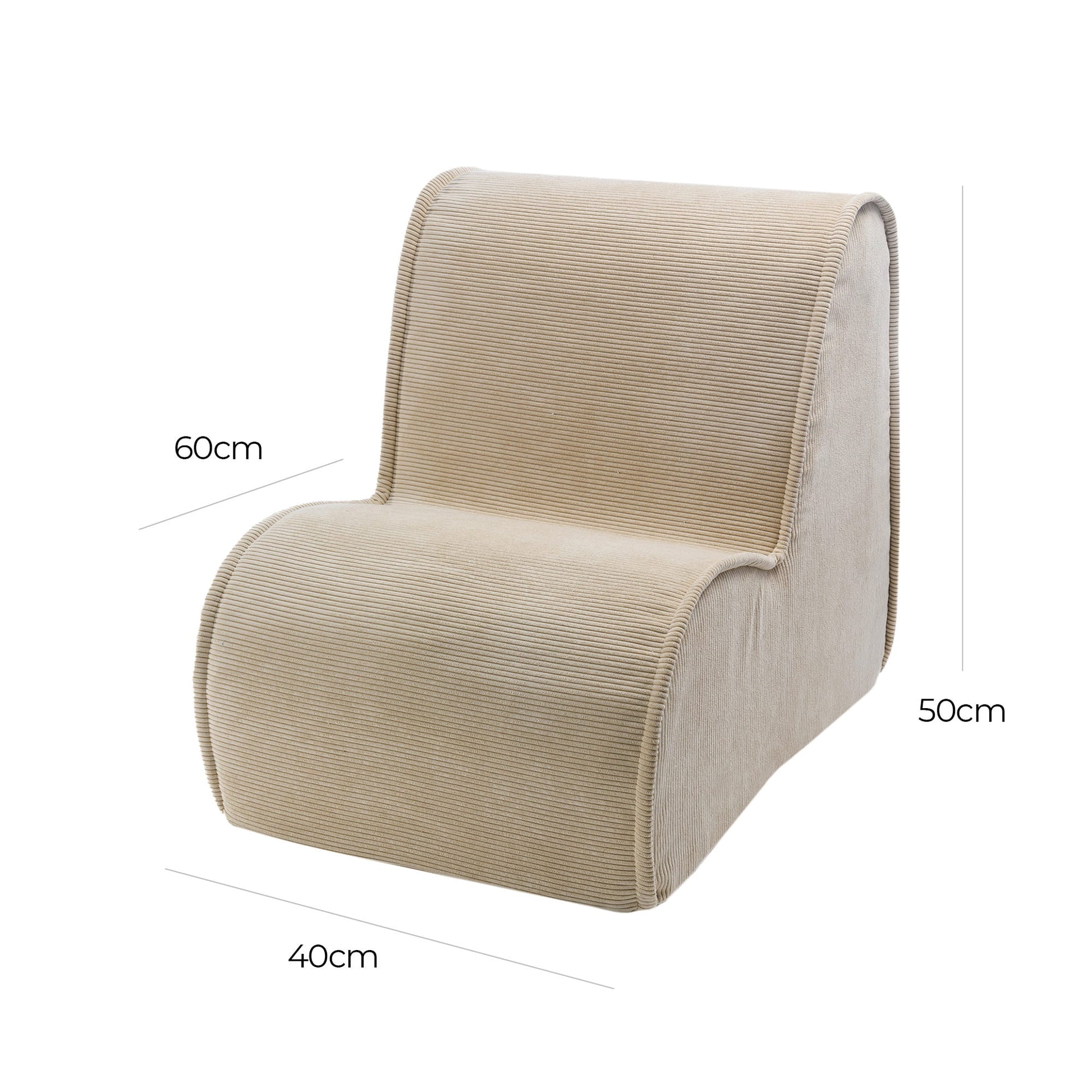 Korduroy Fauteuil Kinderen Zandkleur Interieurmeubel by MeowBaby