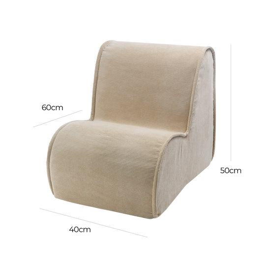Korduroy Fauteuil Kinderen Zandkleur Interieurmeubel by MeowBaby