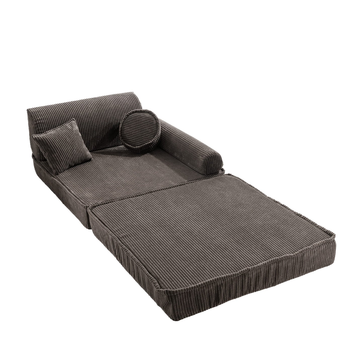 Modulaire Kinderbank Kinderen Korduroy Bruin Topkwaliteit by MeowBaby