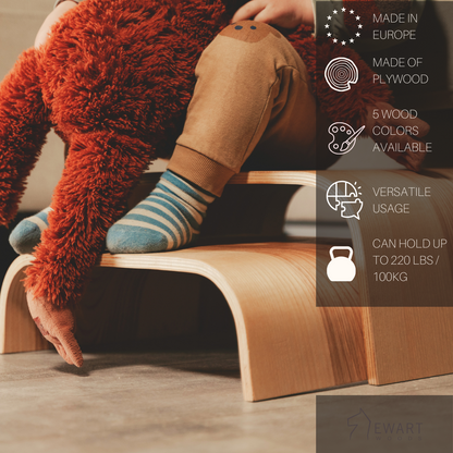 Houten Opstap Verstelbaar Tweedelig Veiligheidskrukjes by Ewart Woods